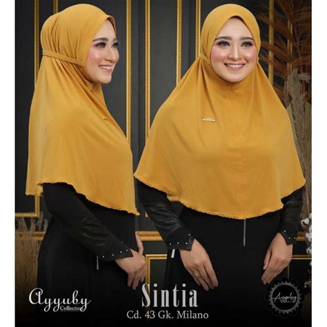 Jual Ori Ayyuby Hijab Bergo Instan Sintia Ovalia Jersey Premium