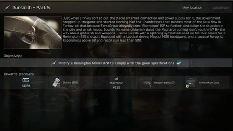 How To Complete Gunsmith Part 5 Escape From Tarkov Guide