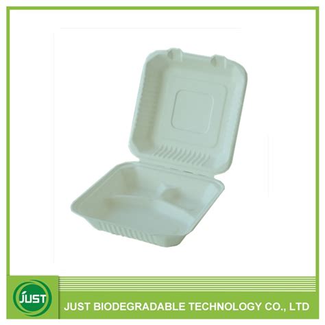 Biodegradable Disposable Takeaway Sugarcane Pulp Bagasse Clamshell