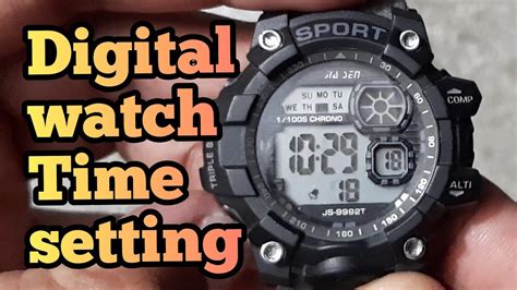 How To Setting Time Date On Digital Watch Digital Watch Time Adjust