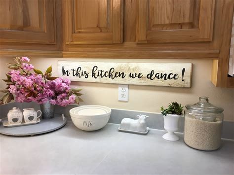 In This Kitchen We Dance Sign Farm Style Made In Usa Etsy In This