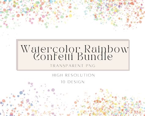 Regenbogen Konfetti Overlays Aquarell Spritzer Png Clipart Regenbogen