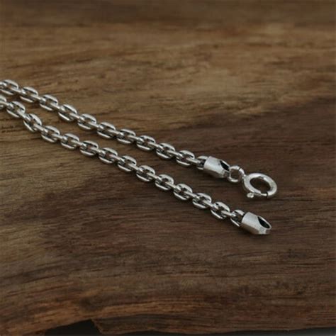 Sterling Silver Square Rolo Chain Sterling Link Cable Chain Sterling