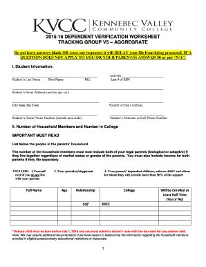 Fillable Online Kvcc Me TRACKING GROUP V5 AGGREGRATE Kvcc Me Fax