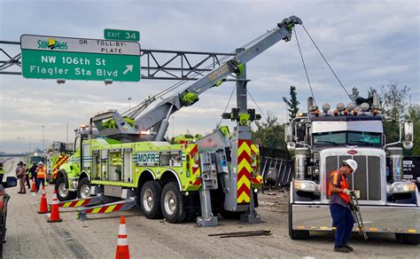 Miami Dade Heavy Wrecker Used In Complex Extrication