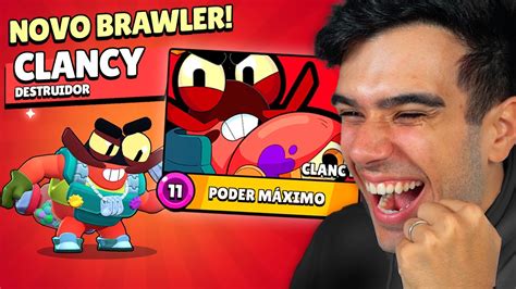 Liberei E Maximizei O Novo Brawler Clancy No Brawl Stars Youtube