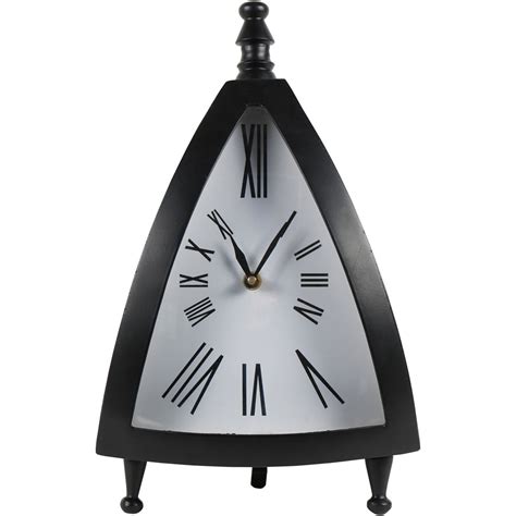 Pyramid Mantel Clock Black The Libra Company