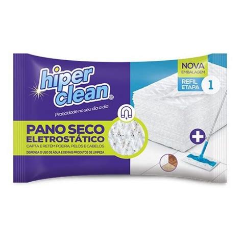 Refil Mop Len O Eletrost Tico Hiperclean Pct Unid X Cm Shopee