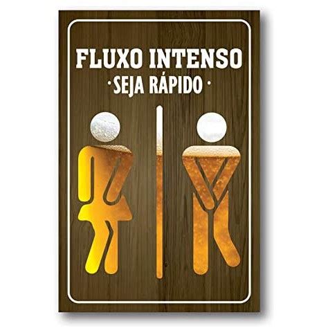 Placa Decorativa Fluxo Intenso Banheiro Pe A Mdf X Cm Shopee Brasil