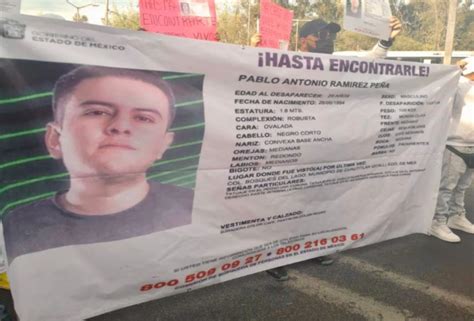 Exigen aparición con vida de Pablo bloquean Periférico Norte de la CDMX