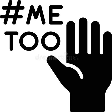 Me Too Movement Icon Feminism Related Vector Stock Vector