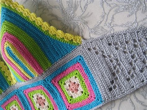 Crochet Bikini Top Rainbow Crochet Bra Beach Cover Up Etsy