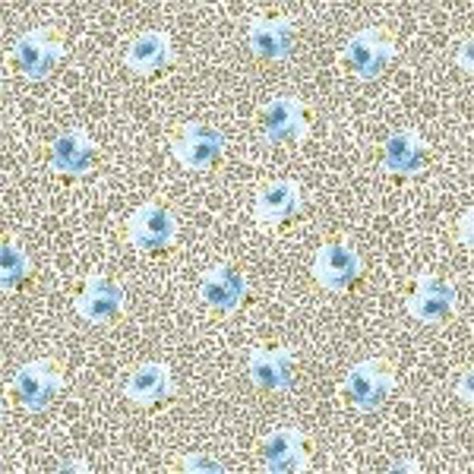 Dainty Blue Rose Floral Cotton Fabric From Michael Miller Etsy
