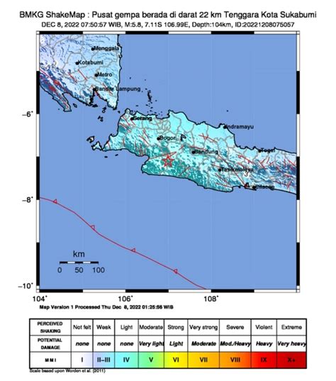 Gempa Berkekuatan Magnitudo Dan Sr Guncang Sukabumi Bmkg Hati