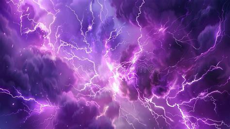 A Purple Lightning Storm with Dark Clouds Stock Photo - Image of violet, clouds: 317522566