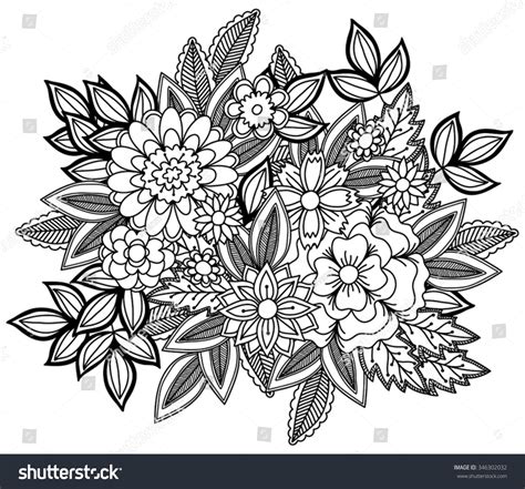 Gambar Doodle Art Bunga Mawar Doodle46
