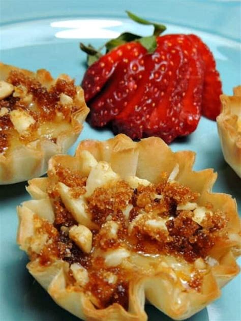 Brie Filled Phyllo Cups Story Walking On Sunshine Recipes