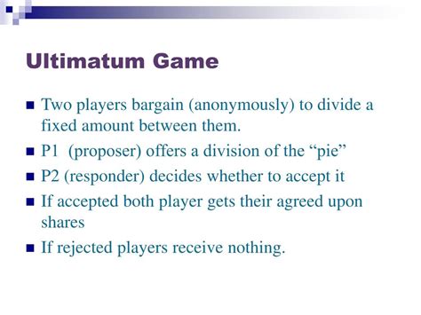 Ppt Ultimatum Game Powerpoint Presentation Free Download Id456154