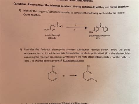 Solved T Pieuel Crafts Acylation Questions Please Answer Chegg