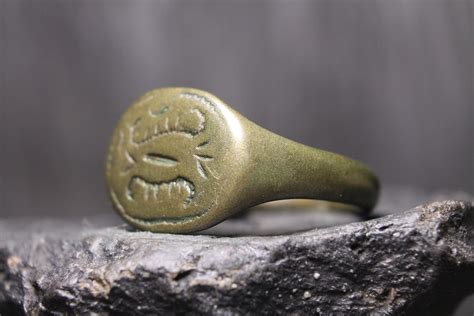 Ancient Medieval Signet Ring Archaeological Find 16th 17th Etsy