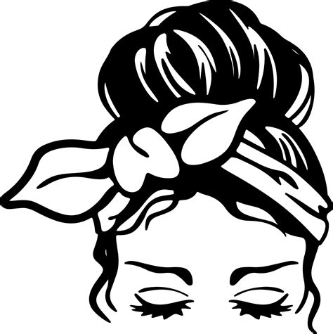 Messy Bun Messy Bun Svg Messy Hair Svg Mom Life Svg Png Inspire