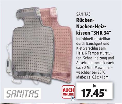 Sanitas R Cken Nacken Heizkissen Shk Angebot Bei Lidl