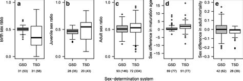 Sex Ratios And Bimaturism Differ Between Temperature Dependent And