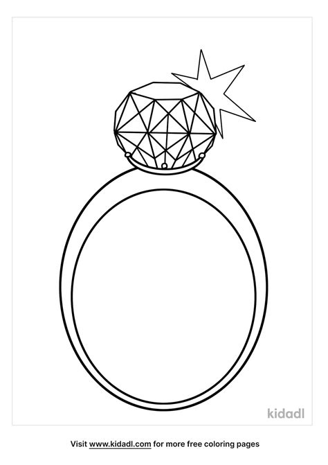 Free Diamond Ring Coloring Page Coloring Page Printables Kidadl