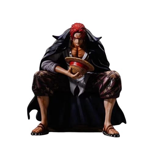 Estátua Shanks o Ruivo Seated One Piece Cubo Nerd O universo geek