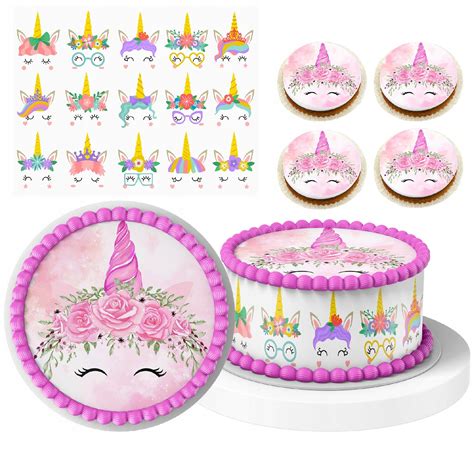 Zestaw Op Atek Jednoro Ec Unicorn Postacie Napis Decor Cake