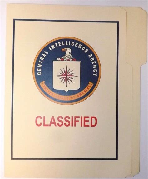 Cia Classified Folder Nro Dod Fbi Dia Nsa Cia Mi Nsc Ncic Oni Dci