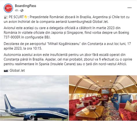 Klaus Iohannis a mers în America de Sud cu același avion de lux folosit