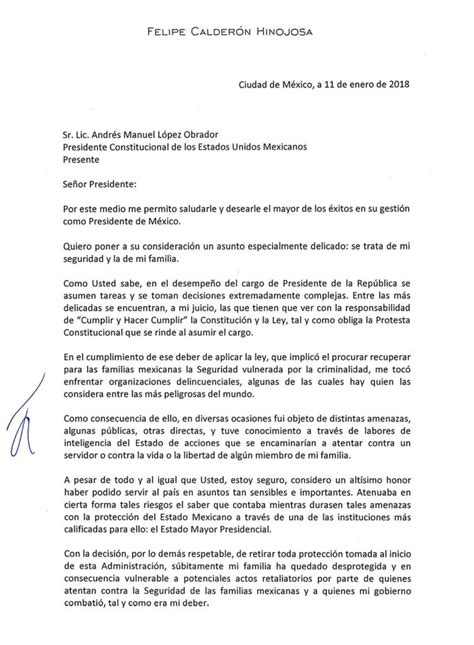 Esta Es La Carta Que Felipe Calderón Envió A Amlo