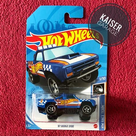 Hot Wheels 87 Dodge D100 HW Race Team Shopee Malaysia