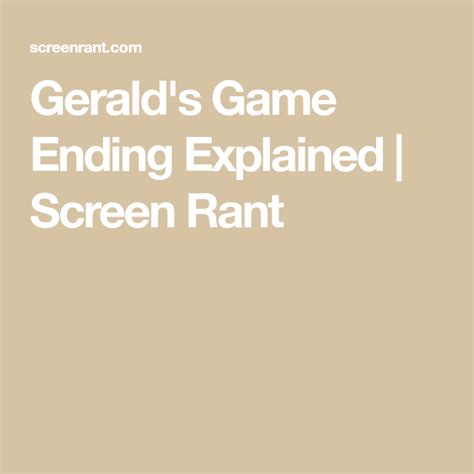 Gerald's Game Explained - Gelantis