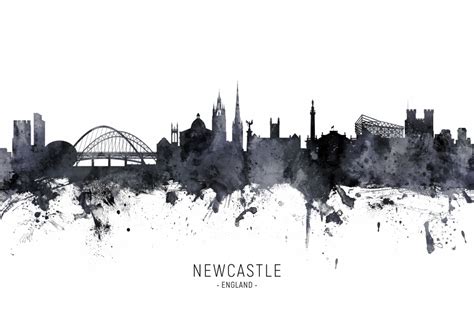 Skyline Von Newcastle England Michael Tompsett Als Kunstdruck Oder