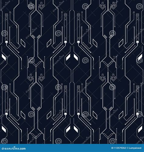 Abstract Technological Pattern Stock Vector Illustration Of Digital