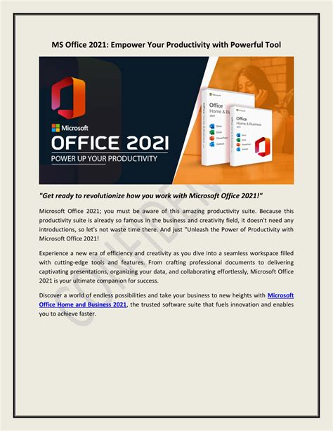 Unleash Your Productivity With Ms Office 2021 Whats New And Exciting