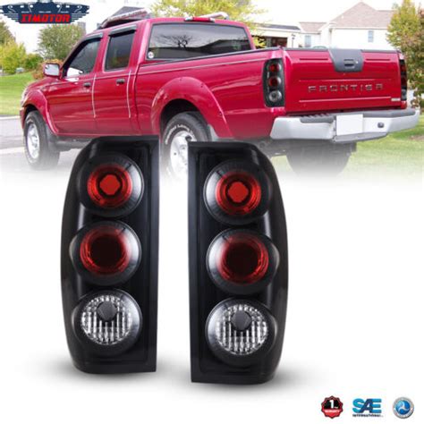 Tail Lights For 1998 2004 Nissan Frontier Black Brake Pair Replacement