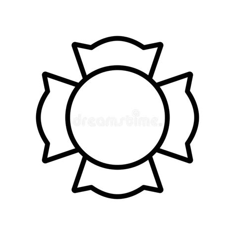 Blank Fire Department Badge Icon Set Emergency Services Illustrations