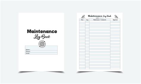 Maintenance Log Book Kdp Interior 20402848 Vector Art At Vecteezy