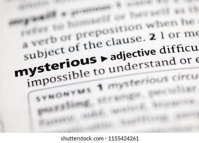 Close Dictionary Definition Mysterious Stock Photo 1155424261 ...