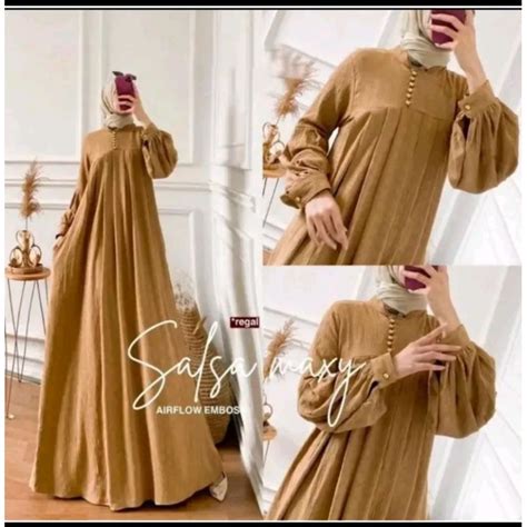 Jual NEW GAMIS SALSA GAMIS TERBARU GAMIS BAHAN CRINGKLE AIRFLOW