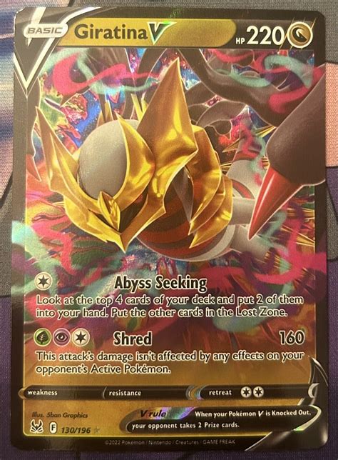 Pok Mon Tcg Giratina V Sword Shield Lost Origin Holo Ultra