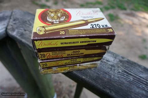 4 Boxes Vintage Weatherby Ammo 3 - 300 1 - 270 Factory