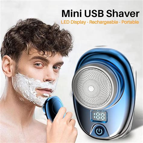 Mini Electric Travel Shaver For Men Pocket Size Washable Rechargeable