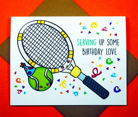 Tennis Birthday Card Printable Cards For Every Ace