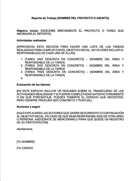 Ejemplo De Informe Laboral De Un Trabajador Compartir Ejemplos Images