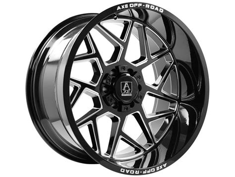 Axe Offroad Milled Gloss Black Nemesis Wheels Rugged Ridge