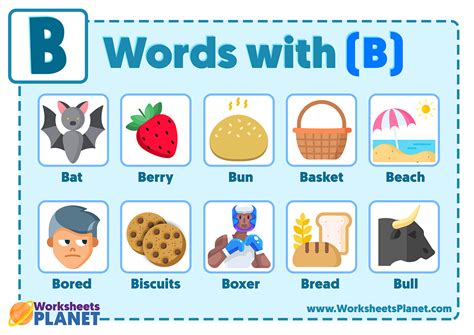 Words That Start With Letter B Vocabulary List Of Words With B